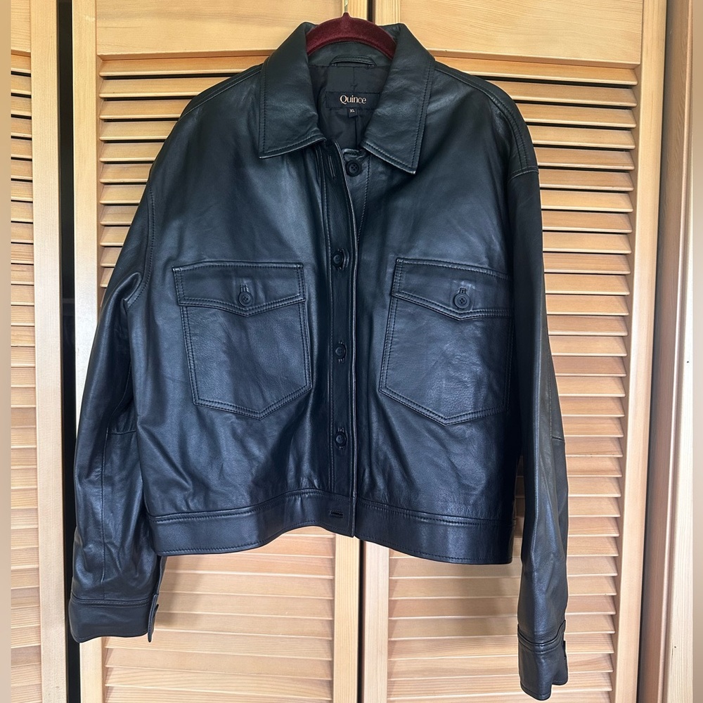 *SUMMER SALE* 100% Leather Quince Cropped Jacket - Picture 4 of 6